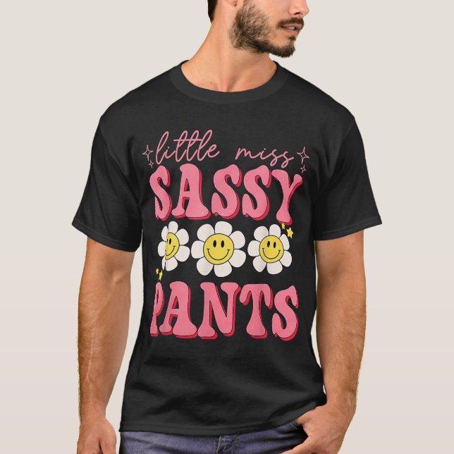 Funny Little Miss Sy Pants Back To School Girls  T-Shirt (Front)