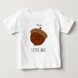 Funny Little Nut Cartoon Acorn Cute Baby T-Shirt