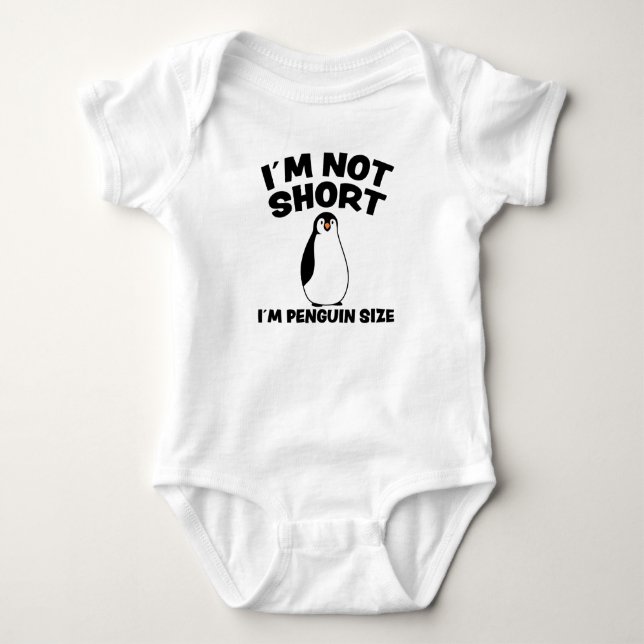 Funny little penguin quote fun bird lovers Gift Baby Bodysuit (Front)