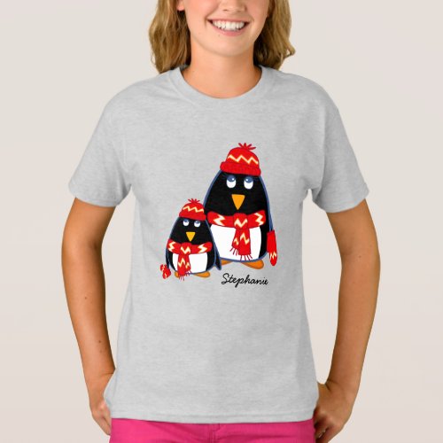 Funny Little Penguins Custom Christmas T_Shirts