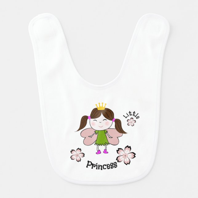 Funny little princess baby bib (Front)