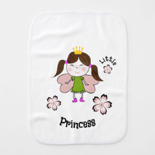 Funny little princess baby burp cloth