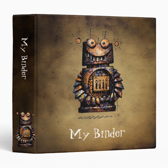 Funny Little Robot Binder (Front/Spine)