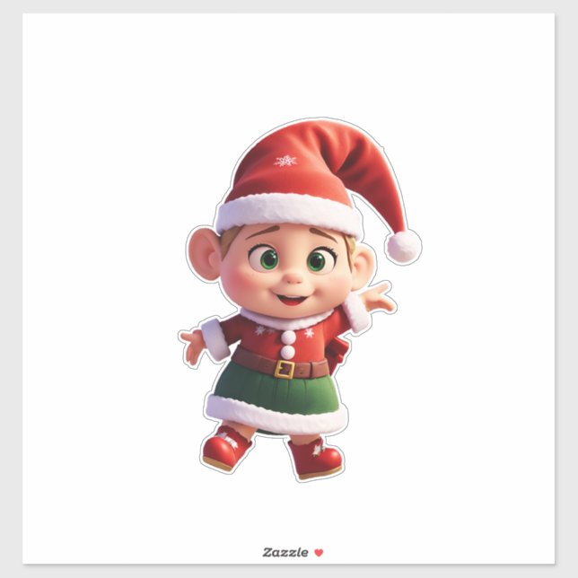 Funny little Santa Sticker (Sheet)