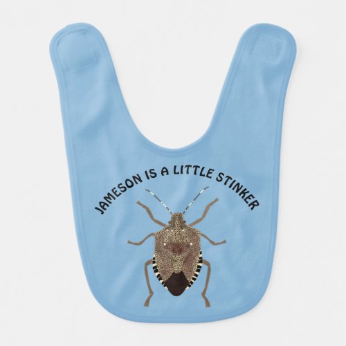 Funny Little Stinker Personalized Stink Bug Baby Bib