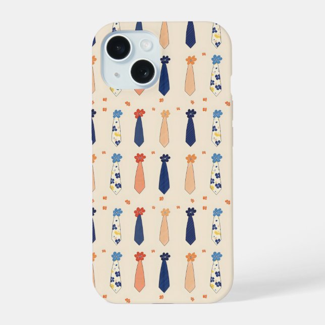 Funny Little Ties Pattern Iphone Case (Back)