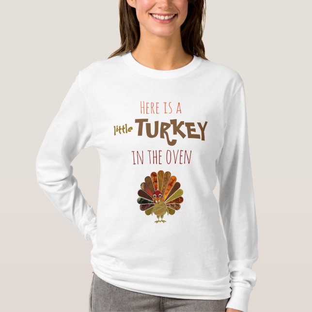 Funny Little Turkey - Maternity T-Shirt (Front)