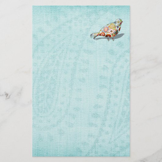 Funny Little Whimsical Bird Cute Blue (Front)