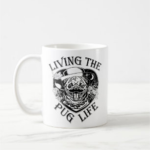 Funny Living The Pug Life Vintage Coffee Mug