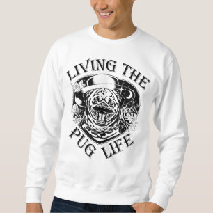 Funny Living The Pug Life Vintage Sweatshirt