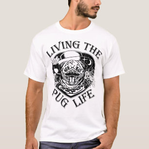 Funny Living The Pug Life Vintage T-Shirt