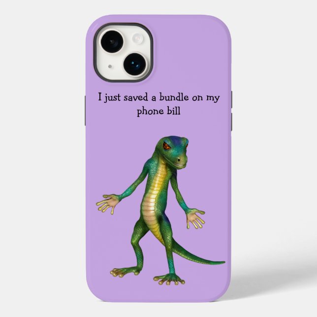 Funny Lizard Art iPhone Case iPhone 14 Plus Case (Back)