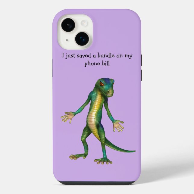 Funny Lizard Art iPhone Case iPhone 14 Plus Case (Back)