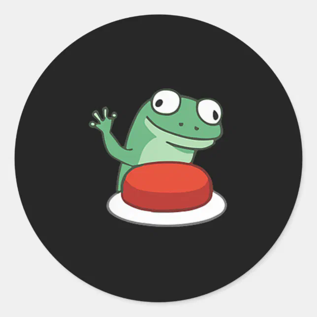 Lizard Real Button Funny Lizard Button Meme Classic Round Sticker | Zazzle