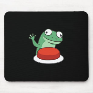 Funny Lizard Button Meme Mouse Pad
