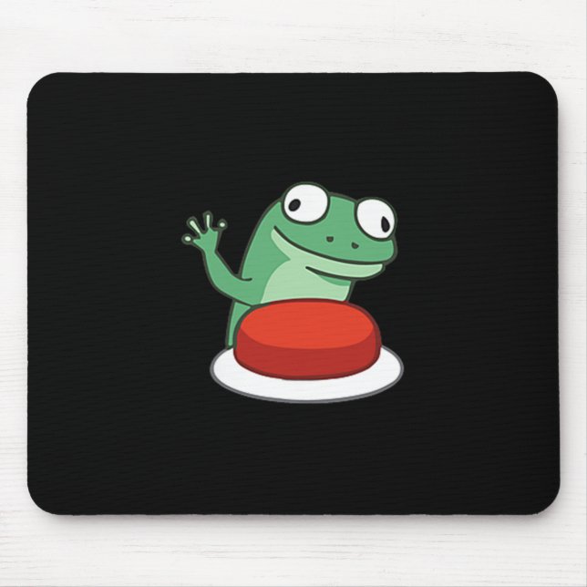Funny Lizard Button Meme  Mouse Pad (Front)
