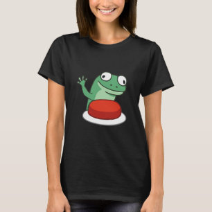 Funny Lizard Button Meme  T-Shirt