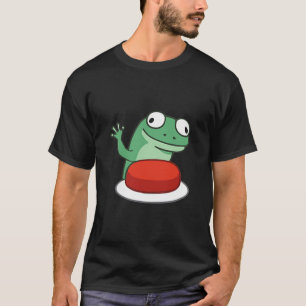 Funny Lizard Button Meme  T-Shirt