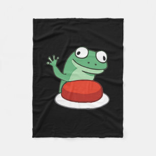 Funny Lizard Button Meme T-shirt.png Fleece Blanket