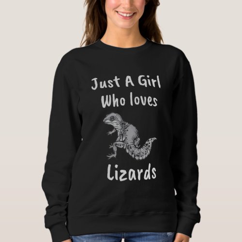 Funny Lizard Designs For Girls Kids Reptile Herpet Sweatshirt