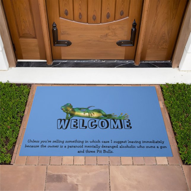 Funny Lizard Door Mat (Outdoor)