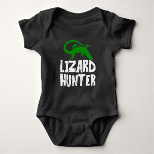 Funny Lizard Hunter Reptile loving Kid Baby Bodysuit