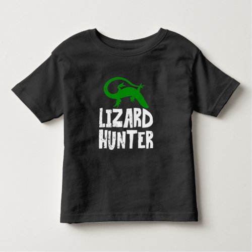 Funny Lizard Hunter Reptile loving Kid Toddler T_shirt