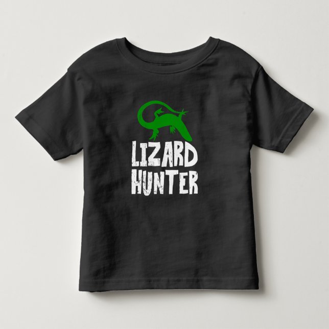 Funny Lizard Hunter Reptile loving Kid Toddler T-shirt (Front)