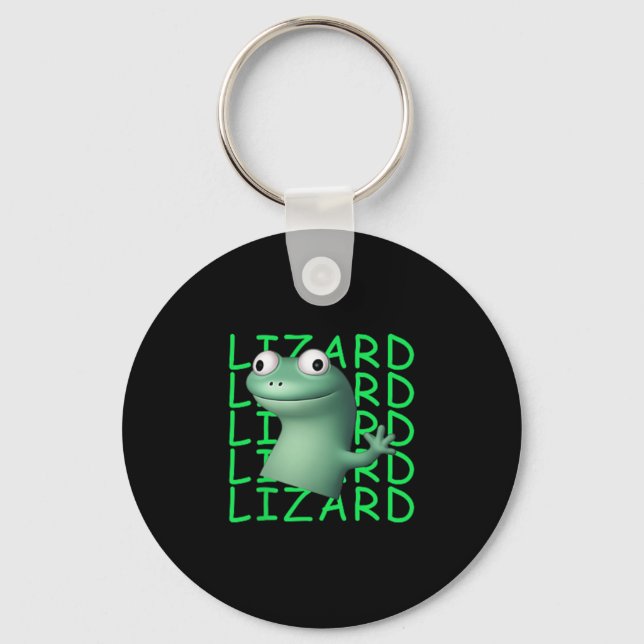 Funny Lizard Lizard Lizard Meme Viral Trending For Keychain (Front)