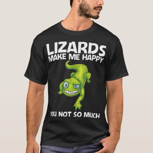 Funny Lizard Lover Design For Men Women Reptile T_Shirt