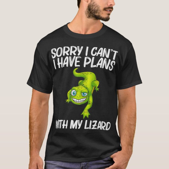 Funny Lizard Lover Design For Men Women Reptile T-Shirt (Front)