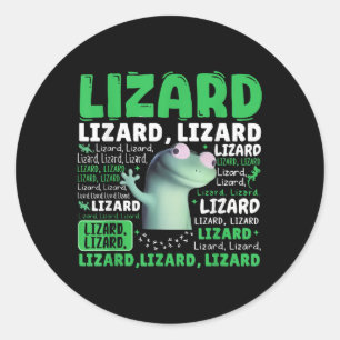 Funny Lizard Meme Animal Women Men _1 Classic Round Sticker