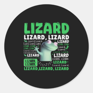 Funny Lizard Meme Animal Women Men _3  Classic Round Sticker