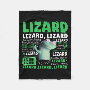 Funny Lizard Meme Animal Women Men _3  Fleece Blanket