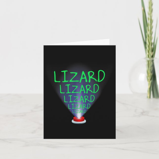 Funny Lizard Trending Meme  Card (Front)