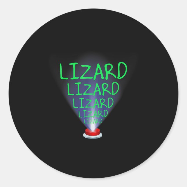 Funny Lizard Trending Meme  Classic Round Sticker (Front)