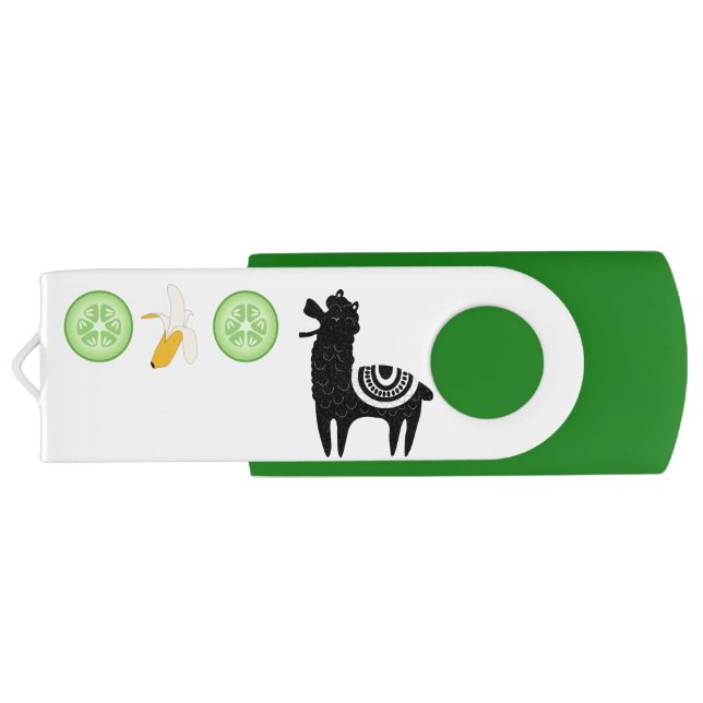 Funny llama, alpaca flash drive (Back)