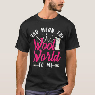 Funny Llama Alpaca Wool World Design T-Shirt