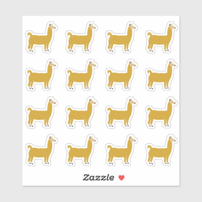 Funny Llama Animal Sticker (Sheet)