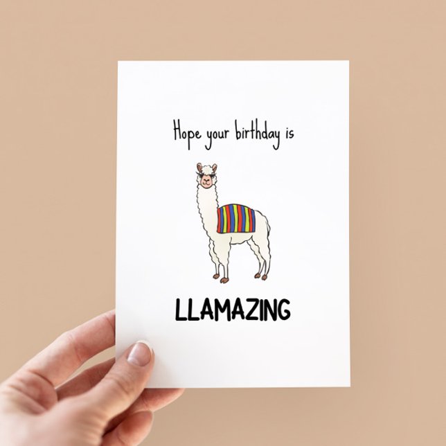Funny Llama Birthday Card (Creator Uploaded)