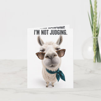 Funny Llama Birthday Card | Judging Fisheye Humor