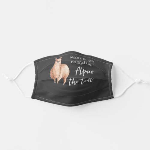 Funny Llama Camping Pun Joke Gag Gift Alpaca Adult Cloth Face Mask