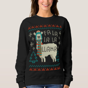 Funny Llama Christmas Sweater Style Alpaca Lover G