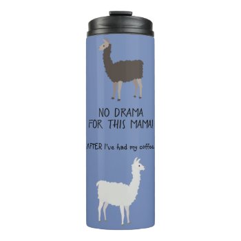 Funny Llama Coffee Thermal Tumbler by NightOwlsMenagerie at Zazzle