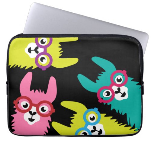 Funny Llama Colorful Camelid  Laptop Sleeve