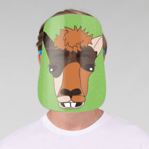 Funny Llama Face Face Shield