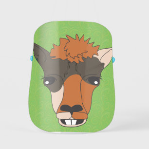 Funny Llama Face Kids' Face Shield