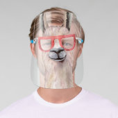 Funny Llama Face Nerd Glasses Shield (Insitu)