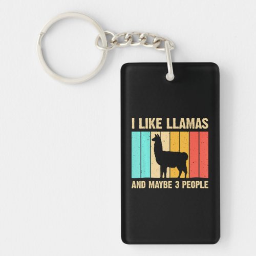 Funny Llama For Alpaca Lover Farming Keychain