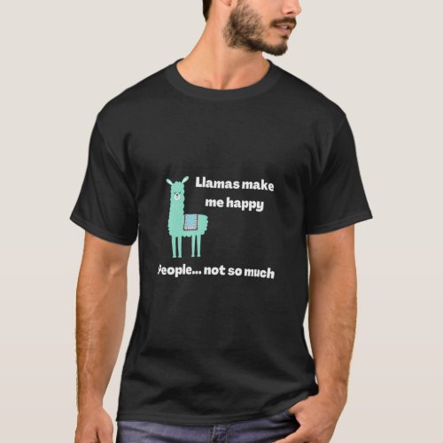 Funny Llama For Kids Men Women Alpaca Lover Farmin T_Shirt